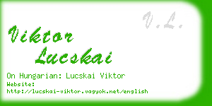 viktor lucskai business card